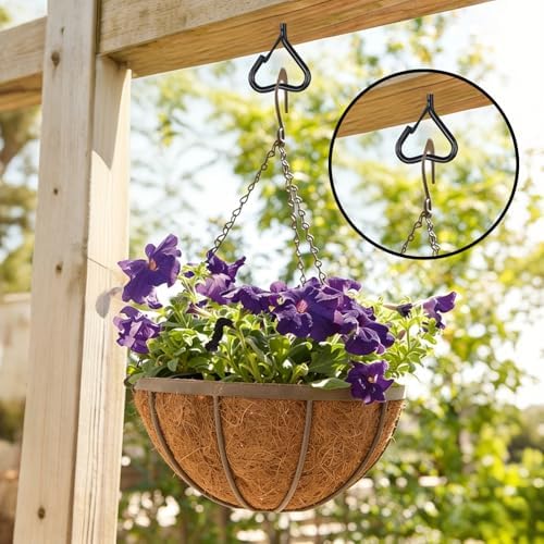 10 Pack Heart Shaped Screw Hooks for Hanging Plants, Ceiling Hooks - Image 6