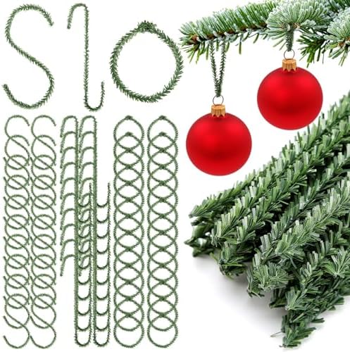 Jutom 100 Pcs Christmas Pine Ornament Hooks, 12" Long, 0.28" Diameter by Jutom