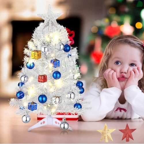 6 Pcs Mini Christmas Tree Topper Star Tree Topper 2.36 Inch Small Glitter Gold Silver Red Star for Christmas Tree Top Holiday Ornaments Decoration - Image 7
