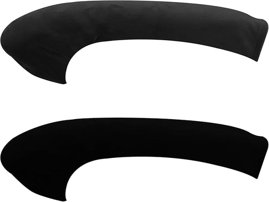 FORCHEER Armrest Covers for Office Chair with Zipper 15 Inch Long Velvet Black Stretchable Arm Rest Covers for Computer Desk Chairs Washable