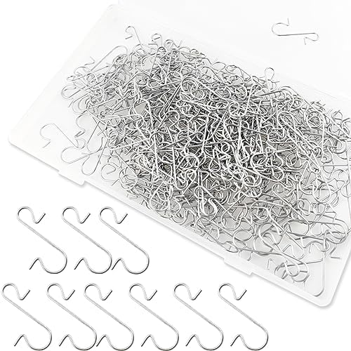 TIHOOD 300PCS Christmas Ornament Hooks Metal Wire Hooks S-Shaped Hangers with Storage Box for Ornament Hooks Christmas Tree (Silver) by Tihood