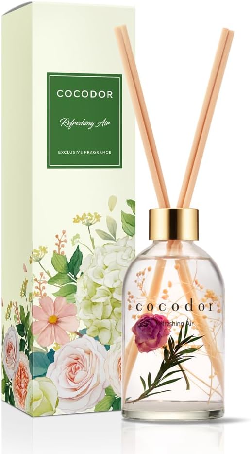COCODOR Herbarium Reed Diffuser/Refreshing Air/6.7oz(200ml)/ Fragrance Scent Essential Oil Stick Diffuser Set for Bedroom Bathroom Home D??cor