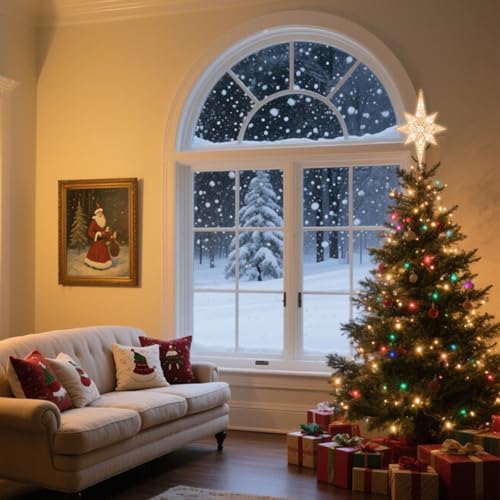TWINGLEHOME12 Inch 11LED Christmas Tree Topper, Bethlehem Star Christmas Tree Decoration for Home Xmas Tree Decor (Warm White) - Image 6