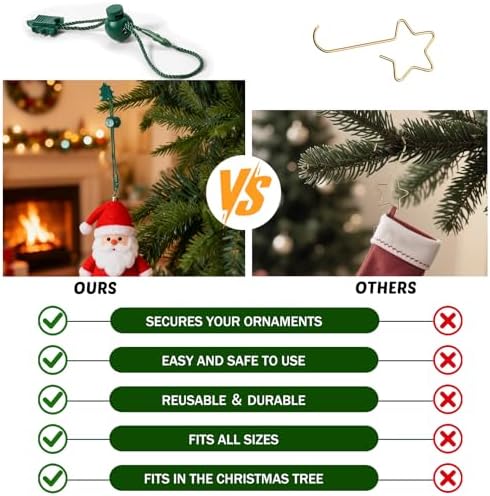 13 Pcs Ornament Hooks for Hanging Christmas Decorations, Anti-Slip Design - Image 5