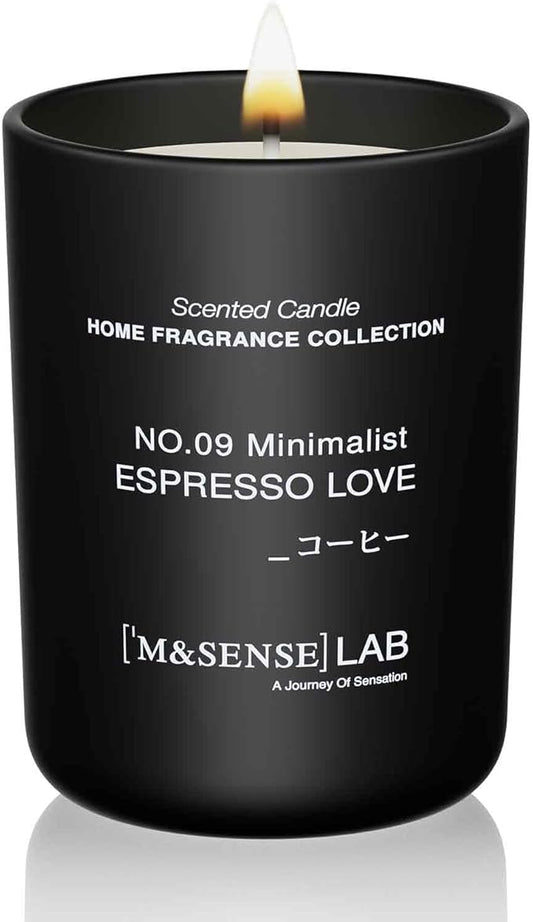 M&SENSE Natural Soy Candle| Espresso Coffee | 8.82 oz, 50H Burn | Spring Scented Candles for Relaxation, Valentines Day Gift, Home Décor | for Bedroom, Office, Party Medium