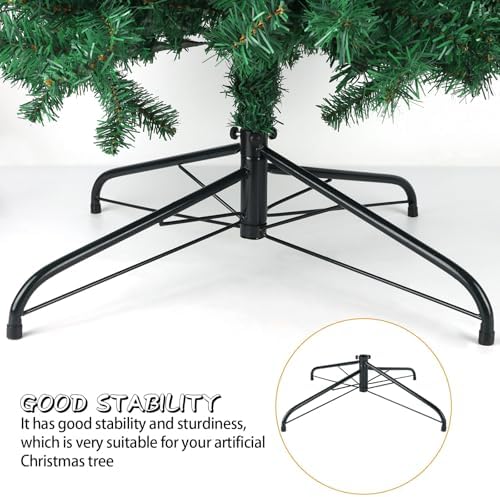 CCINEE Metal Christmas Tree Stand, Universal Folding Xmas Tree Stand 23.6 Inch Replacement Tree Stand Base for 3 Ft to 8 Ft Christmas Artificial Trees Fake Tree,Green - Image 6