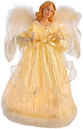 Kurt Adler 10-Light Ivory Angel Treetop, 12-Inch - Image 2