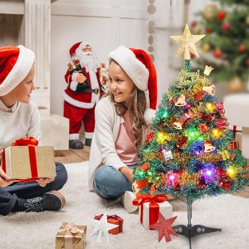 6 Pcs Mini Christmas Tree Topper Star Tree Topper 2.36 Inch Small Glitter Gold Silver Red Star for Christmas Tree Top Holiday Ornaments Decoration - Image 6