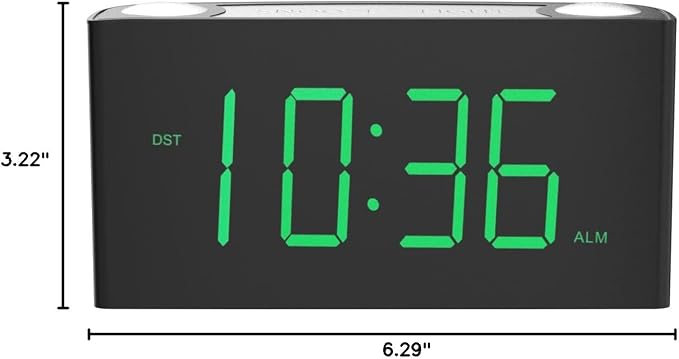 Alarm Clock for Bedroom, 7.5" Large Display LED Digital Clock with 7 Color Night Light,USB Phone Charger,Dimmer,Battery Backup,Easy to Set Loud Bedside Clock for Heavy Sleepers Adult Teen Kid Boy Girl - Image 9