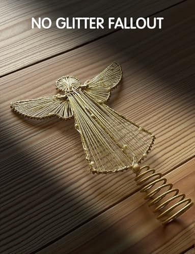 Christmas Tree Topper Angel, Gold RGB Color Change Lighted Angel Tree Topper, App Remote Control DIY Scene Mode Timer Dimmable, USB Xmas Topper for Christmas Tree Holiday Indoor Home Decoration - Image 6