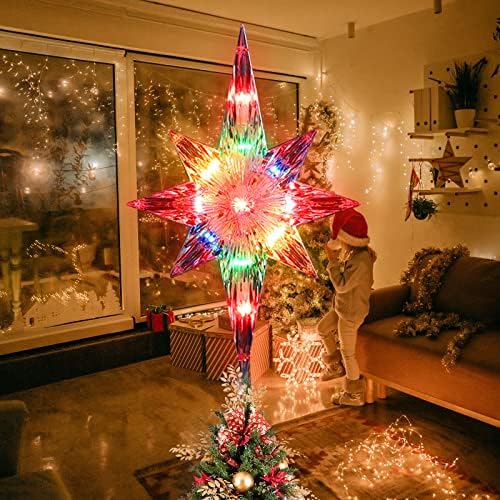 12 Inch Christmas Tree Topper, Bethlehem Star with 10 Lights for Home Xmas Tree Decor (Multicolor) by TWINGLEHOME