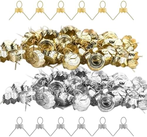 Ornament Caps 100Pcs Secure Metal Christmas Ornament Hooks Replacement Hangers for Christmas Tree, Porcelain, Ceramic or Glass Decoration, 20mm, Silver - Image 3