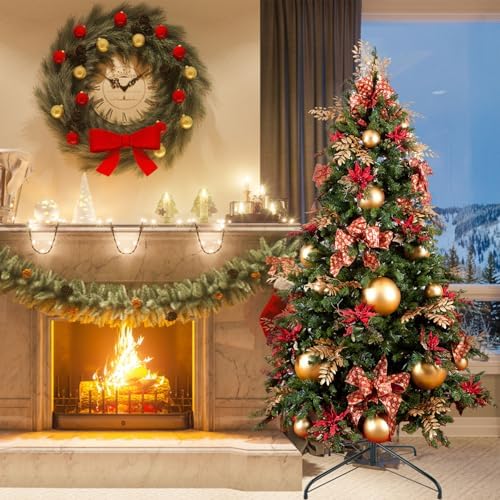 CCINEE Metal Christmas Tree Stand, Universal Folding Xmas Tree Stand 23.6 Inch Replacement Tree Stand Base for 3 Ft to 8 Ft Christmas Artificial Trees Fake Tree,Green - Image 7
