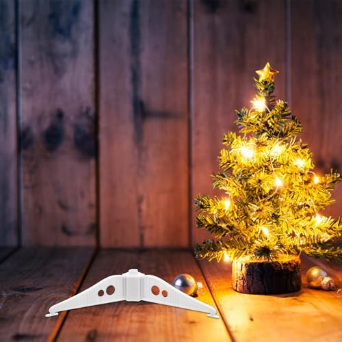 COHEALI 2pcs White Plastic Christmas Tree Stand Base 10cm for Artificial Xmas Tree Holder Indoor Outdoor Holiday Decoration Replacement Stand - Image 5