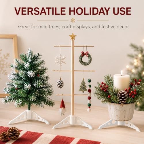 Artificial Christmas Tree Stand, Plastic Christmas Tree Legs Replacement, Small Folding Xmas Trees Stand Base Fits 0.3-0.6 Inch Tree Pole - Image 3
