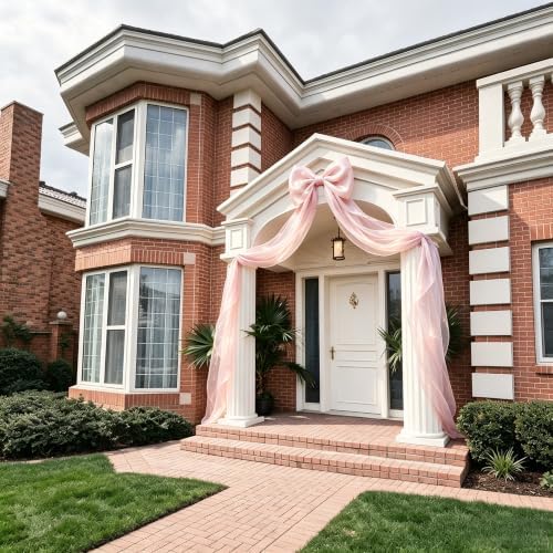 Big Satin Bow Coquette Room Decor, 16x79 Inch Large Christmas Bows for Birthday Decorations, Christmas Tree Topper, Girl Room Decor, Bachelorette, Wedding, Baby Shower, Front Door, Wreath (Pink) - Image 5