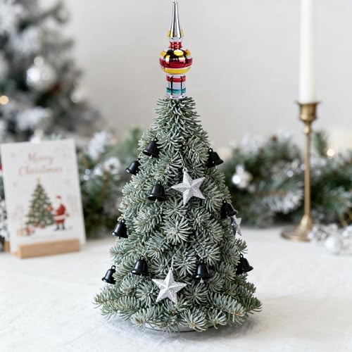 4 Pcs Christmas Vintage Glass Tree Topper, 3'' Blown Glass Xmas Treetop - Image 5