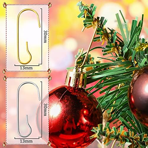 Hotop 120 Pcs Halloween Ornament Hooks Gold Silver Ornament Hangers - Image 2