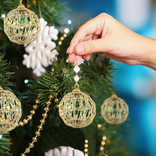 20 Pcs Christmas Ornament Hangers Tree Ornament Hooks Gold Decorative Clear Acrylic Wire S Hook with Lobster Claws Hanging Metal Wire Crystal Jeweled Swirl for Xmas Tree Home Decoration - Image 5