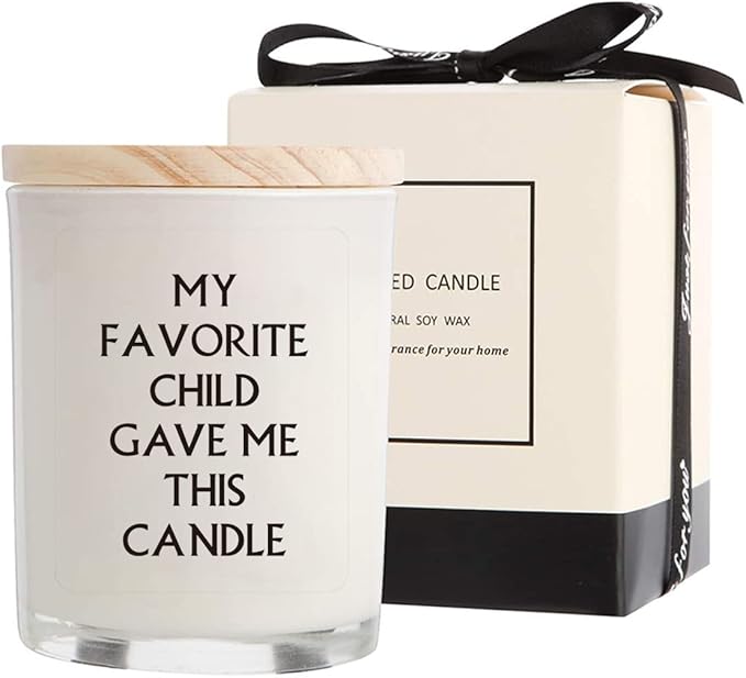 Gifts for Mom from Daughter Son - Funny Birthday & Mothers Day & Thanksgiving & Christmas Gifts, Lavender Candles(5.8oz)