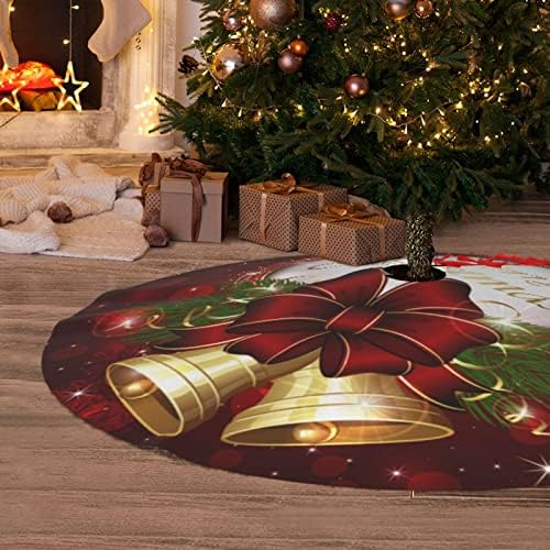 Christmas Tree Skirt Merry Christmas Bell Snowflake 48 Inch for Xmas New Year Nightmare Before Christmas Decorations Lobby Home - Image 5