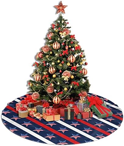 American Flag Star Tree Skirt Christmas Tree Ornaments Tree Skirt for Christmas Decoration 36" - Image 4