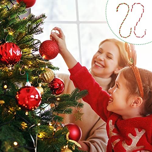 Peryiter 48 Pcs Christmas Ornament Hooks S Shaped Candy Cane Hangers Xmas - Image 5