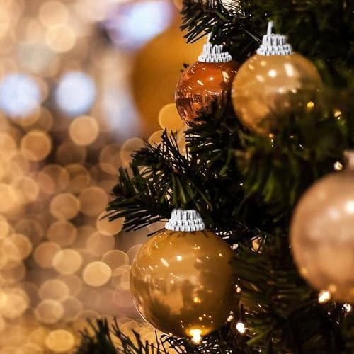 Kichvoe 1 Set Round Christmas Ornament Caps Plastic Christmas Replacement Ornament Hangers Caps for Christmas Tree Glass Porcelain Ceramic DIY Decor Silver - Image 3