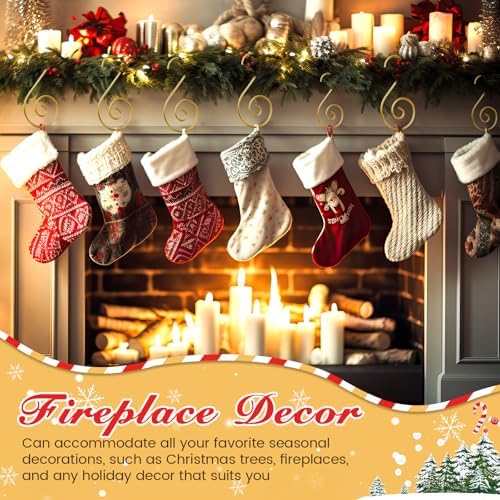 Teenyyou 200 Pcs Christmas Ornaments Hooks, 2 Inch and 3.1 Inch S Shaped Christmas Tree Ornament Hangers Xmas Swirl Metal Hanging Hooks for Xmas Tree Balls Decoration(Gold) - Image 5