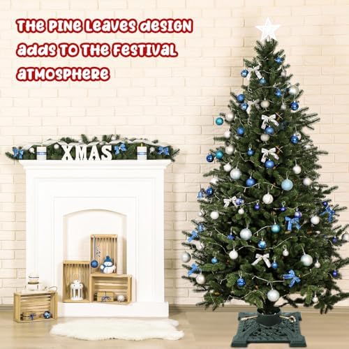 Huwena Christmas Tree Stands, Green, 11.42''x11.42''x3.74'', Elegant - Image 5
