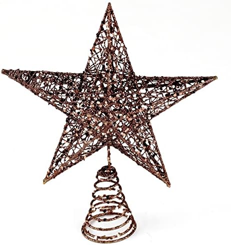 BinaryABC Iron Christmas Tree Star Topper,20cm Glittering Tree Topper by BinaryABC