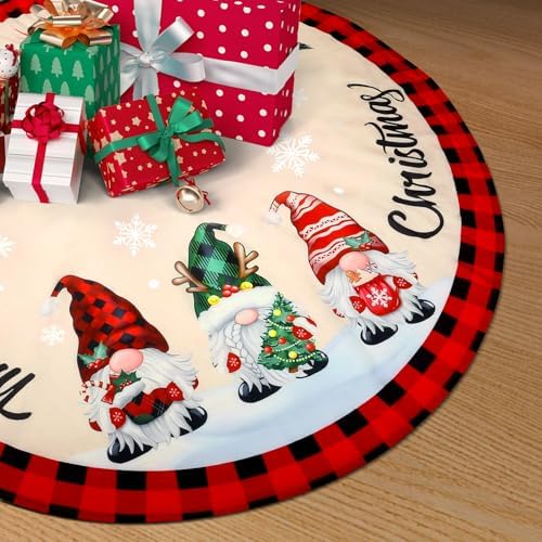 Christmas Tree Skirt - 48 Inches Large Christmas Tree Skirts Cover by FYFLED