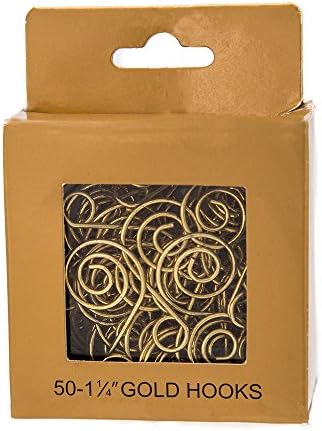 Kurt Adler 1.25-Inch Ornament Hook, Gold, Set of 50 - Image 2