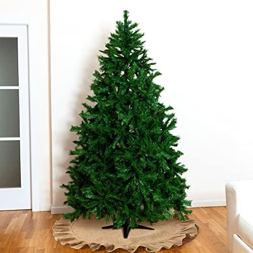 Tatuo 19.7" Christmas Tree Skirt Decor, Ruffled Burlap Tree Skirt, Linen - Image 7