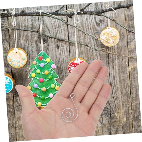 Gatuida 50pcs Stainless Steel s Hooks for Christmas Tree Ornaments Heavy Duty Hooks Spiral Wire Hangers for Decorative Decorations - Image 5