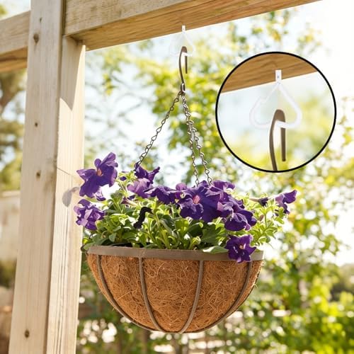 10 Pack Heart Shaped Screw Hooks for Hanging Plants, Ceiling Hooks - Image 7