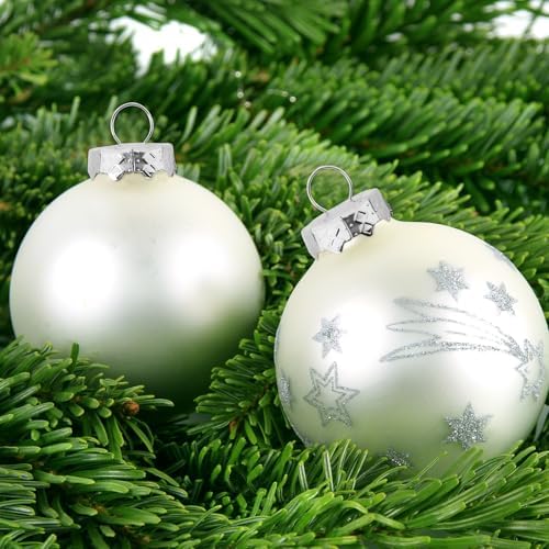 200 Sets 12 mm Silver Christmas Ornament Caps and Hangers String - Image 4