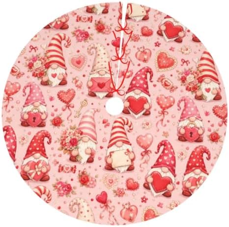 Hearts Gnome Christmas Tree Skirt Tree Mat for Xmas Holiday Party Decorations Indoor Outdoor 36 Inch by Unknown