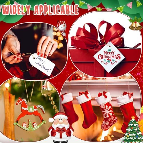 JUNEBRUSHS 600Pcs Christmas Ornament Hooks, Ornament Hangers with Snap - Image 4