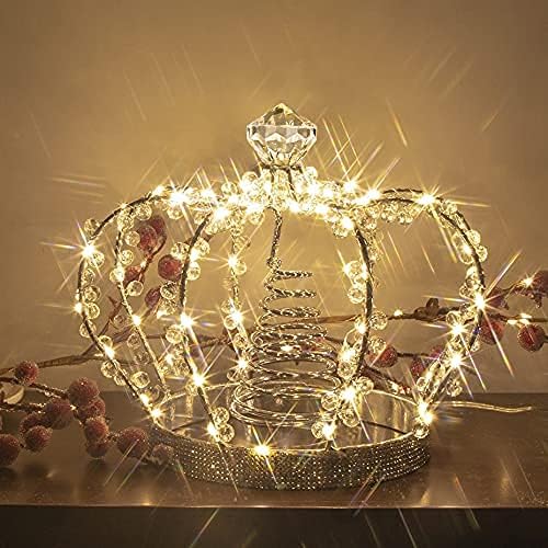 PEIDUO Christmas Crown Tree Topper, Light up Tree Topper Lighted Toppers - Image 2