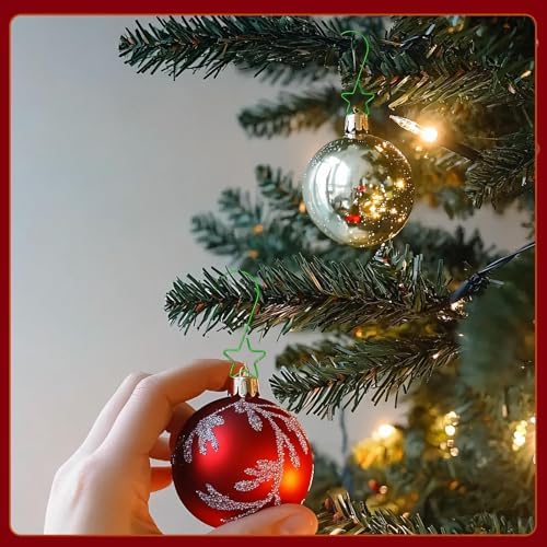 100Pcs Small Green Creative S Hook Christmas Holiday Ornaments, Xmas Party Ornament Hooks Decorations Supplies, Christmas Tree Decor for Hanging Suitable for Hanging Stockings - Image 4