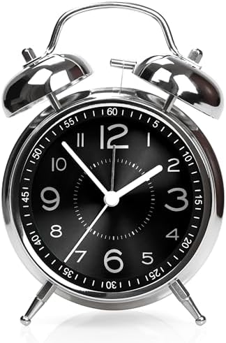 AYRELY?? Super Loud Alarm Clock for Heavy Sleepers Adults, Metal 4.5 Inches - Image 3