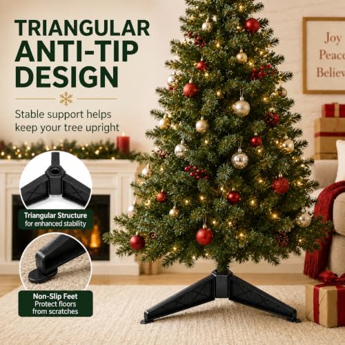Artificial Christmas Tree Stand Replacement, 19mm Pole Plastic Base Holder - Image 2
