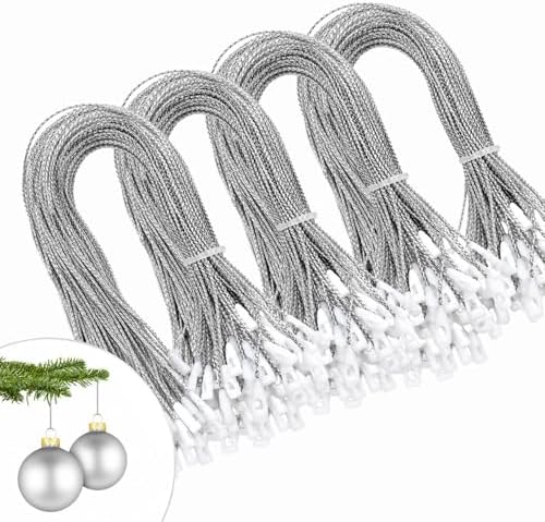 Christmas Tree Ornament String Hanger Precut Ribbon Hook with Snap Fastener by kockuu