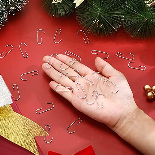 Hotop 240 Pcs Halloween Ornament Hooks Silver Ornament Hangers - Image 6