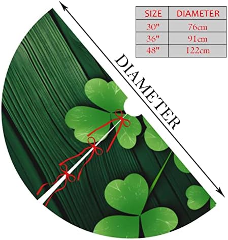 St Patrick's Day Tree Skirts Xmas Ornaments, Festival Tree Mat for Christmas Party Holiday All Occasions 48" - Image 2