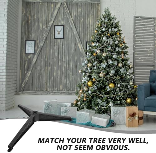 Angoily Christmas Tree Stand, Plastic Christmas Tree Legs Replacement, Artificial Xmas Tree-Base Replacement, Base Stand Holder for Xmas for Artificial Black Stable Support Quick Assembly Space Save - Image 2