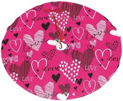 Happy Valentine's Day Tree Skirt Christmas Tree Ornaments Tree Skirt for Christmas Decoration 30" - Image 7