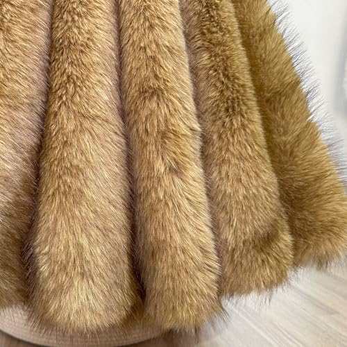 Huntsman High-Pile Faux Fur Christmas Tree Skirt with Hidden Slide Clasp Closure and Durable Microfiber Backing (Bronze, 72-Inch) - Image 5
