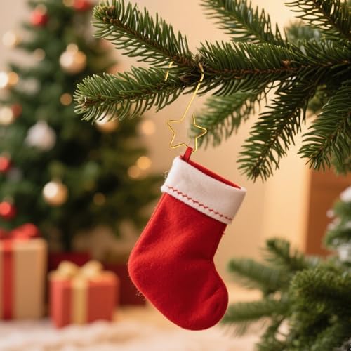 100 PCS Gold Ornament Hooks(2 Inch) for Christmas Tree Home Party Decorations Metal Star Ornament Hangers Anchors Xmas Stocking Small Ornaments Ball Bulb Hangings Hooks Pins Clips Decor Indoor Outdoor - Image 5